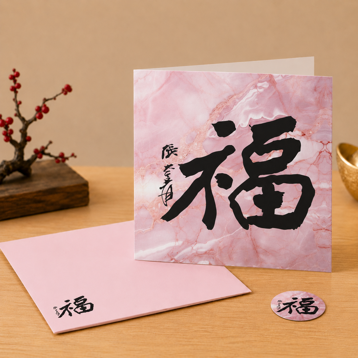 Fortune in Rose Marble