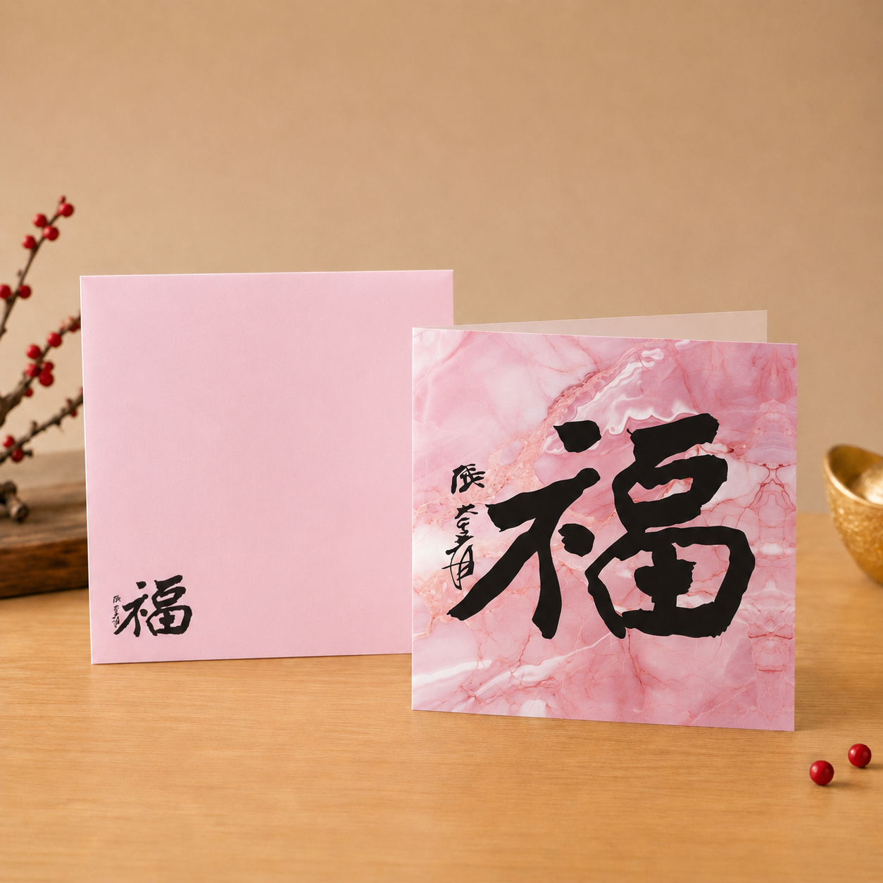 Fortune in Rose Marble