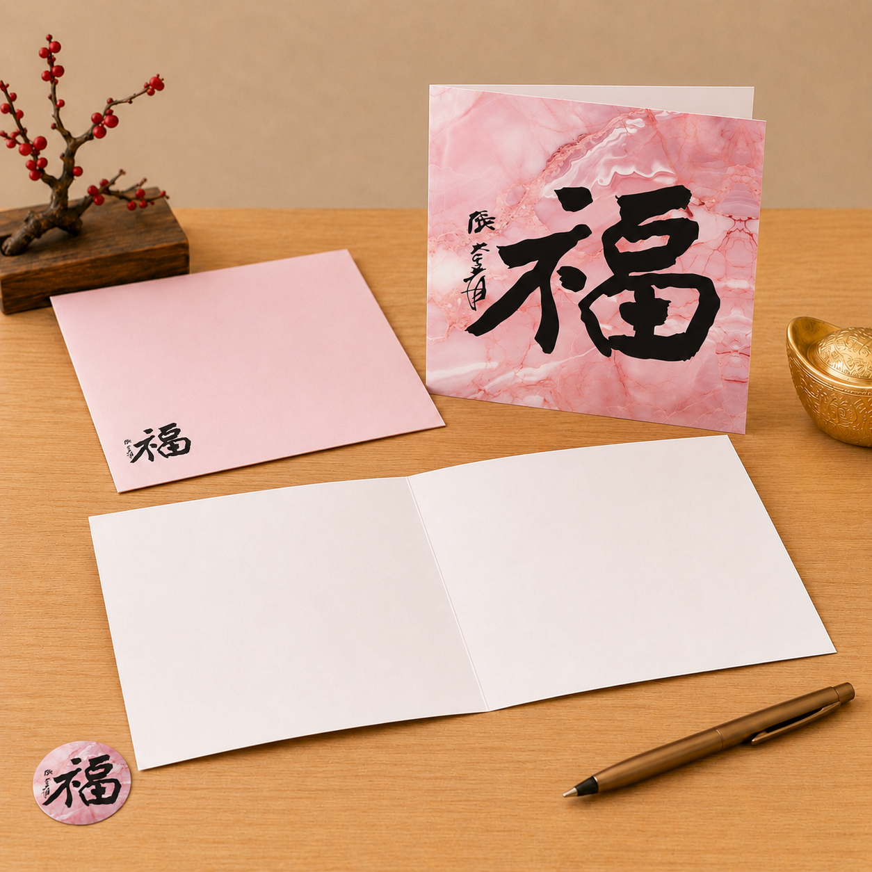 Fortune in Rose Marble